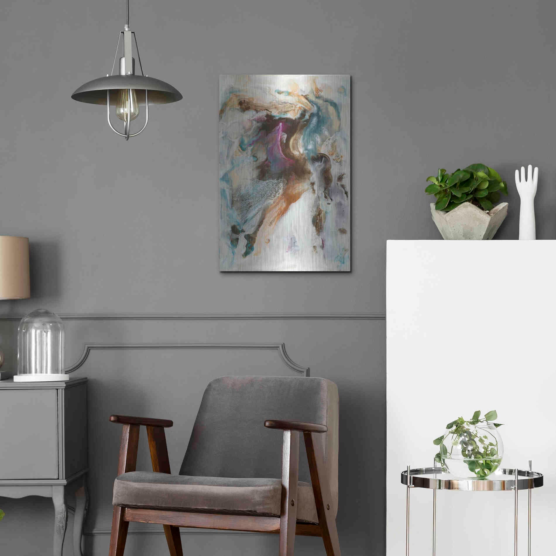 Luxe Metal Art 'Queen of the World I' by Lila Bramma, Metal Wall Art,16x24