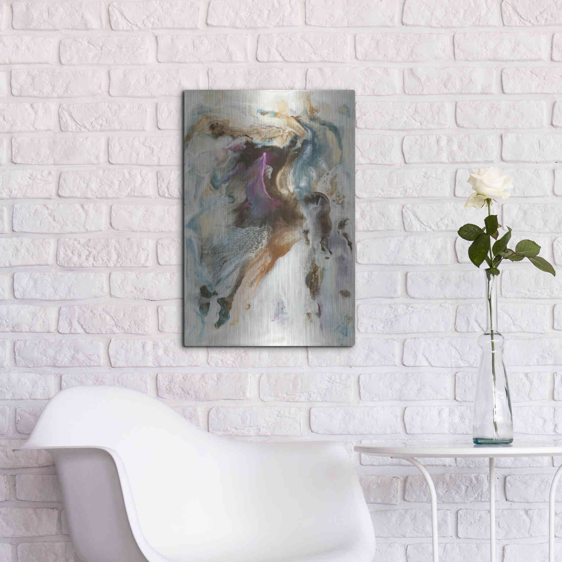 Luxe Metal Art 'Queen of the World I' by Lila Bramma, Metal Wall Art,16x24