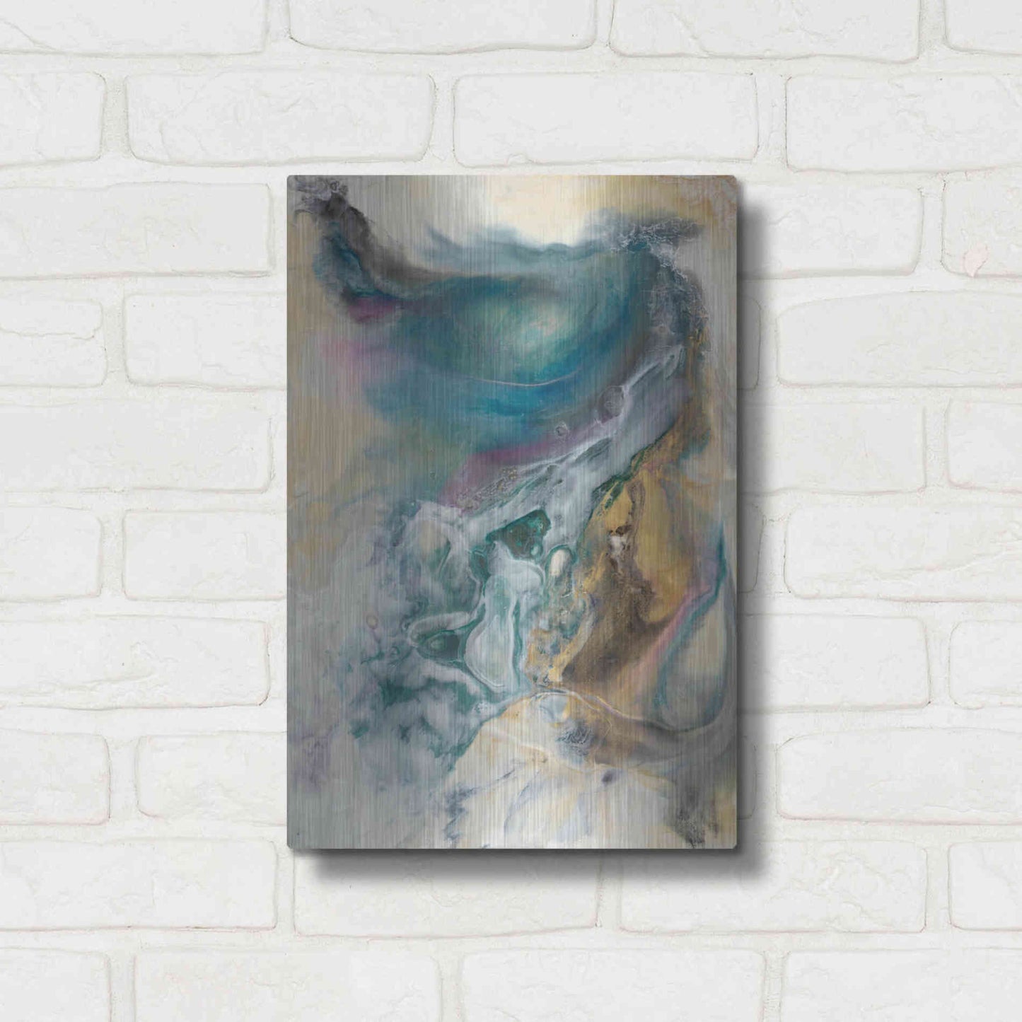 Luxe Metal Art 'Queen of the World II' by Lila Bramma, Metal Wall Art,12x16