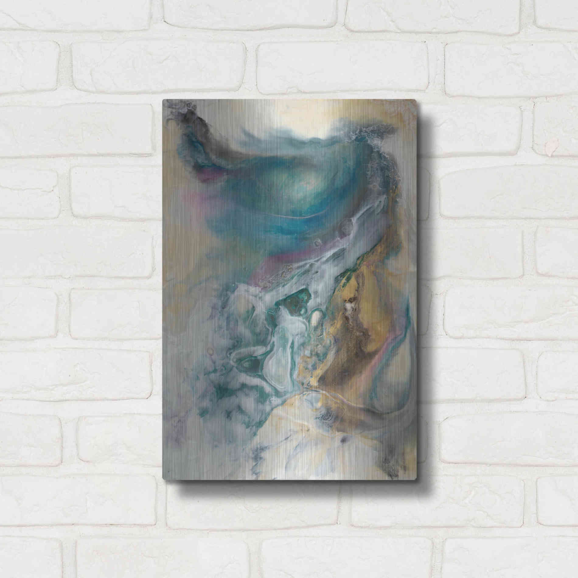 Luxe Metal Art 'Queen of the World II' by Lila Bramma, Metal Wall Art,12x16