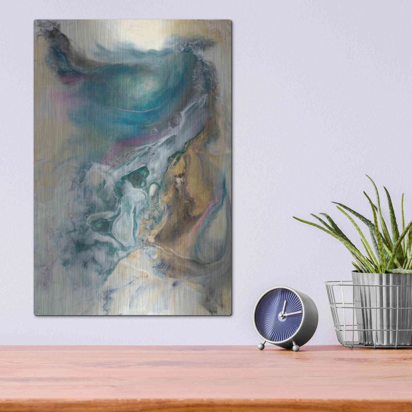 Luxe Metal Art 'Queen of the World II' by Lila Bramma, Metal Wall Art,12x16