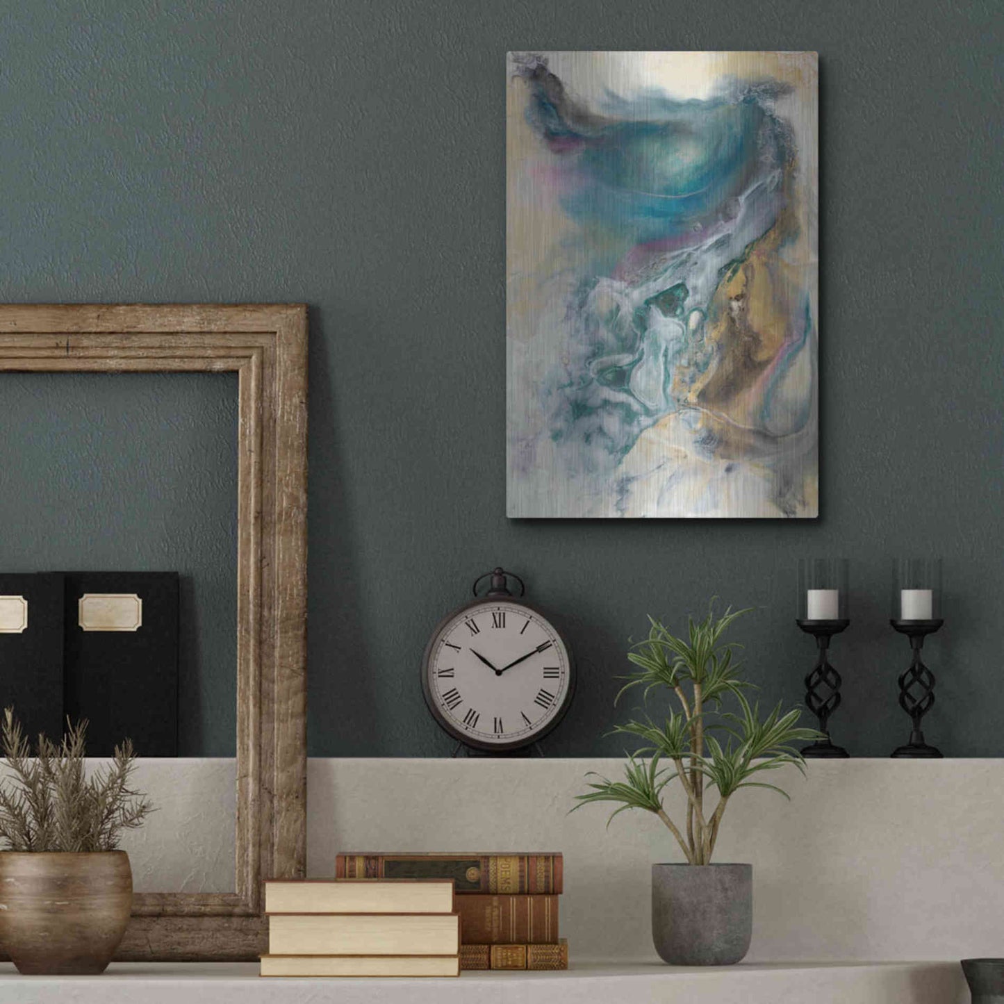 Luxe Metal Art 'Queen of the World II' by Lila Bramma, Metal Wall Art,12x16