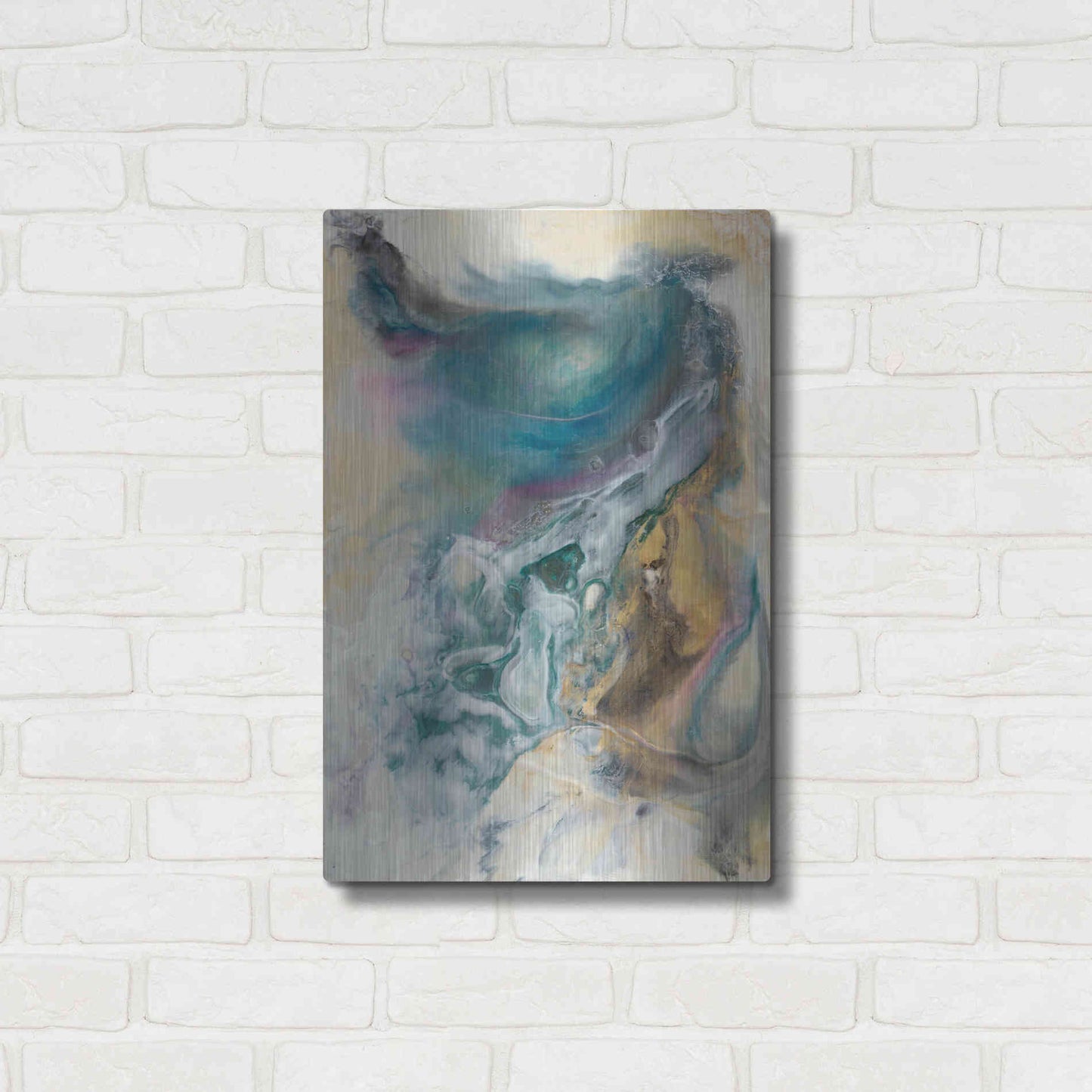 Luxe Metal Art 'Queen of the World II' by Lila Bramma, Metal Wall Art,16x24