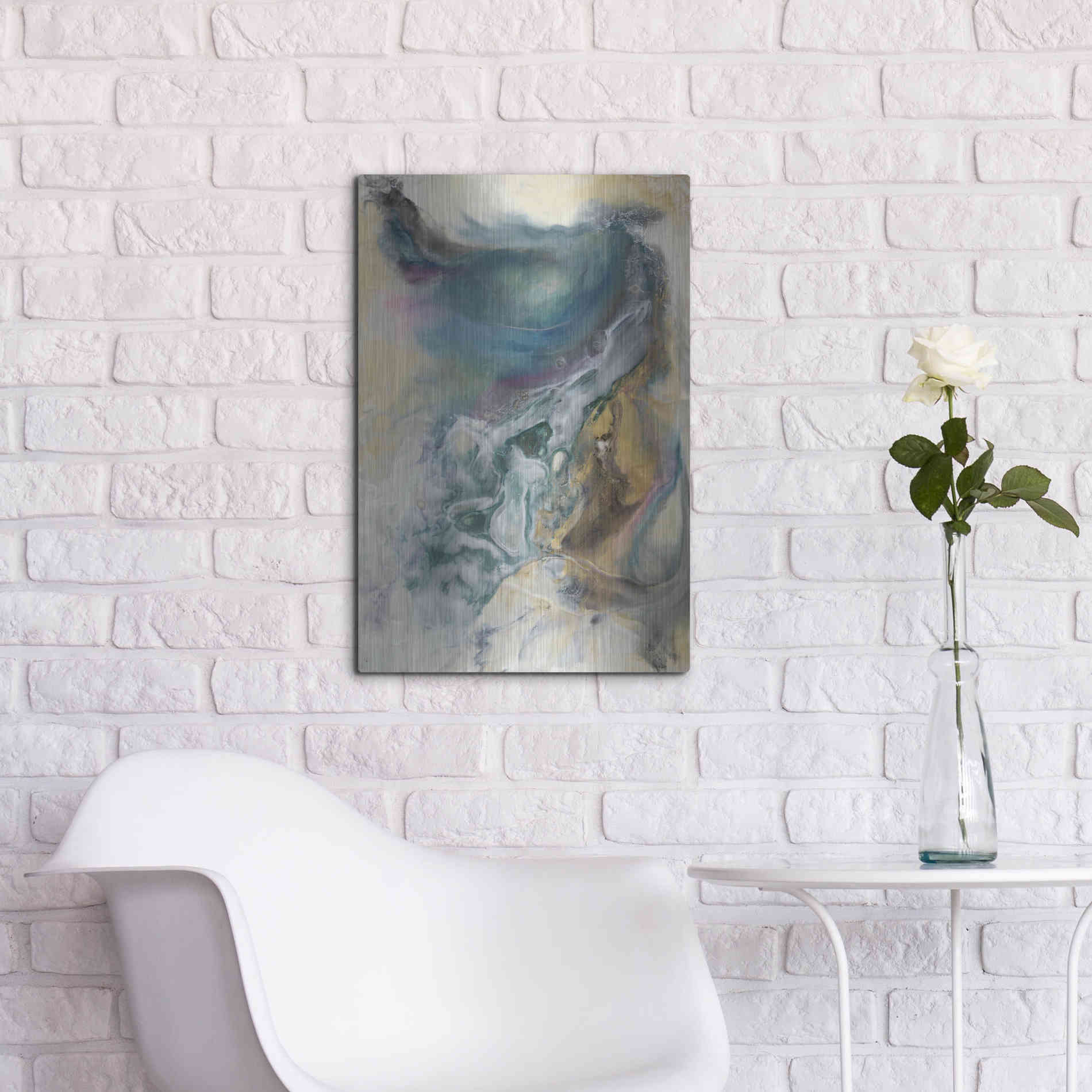 Luxe Metal Art 'Queen of the World II' by Lila Bramma, Metal Wall Art,16x24