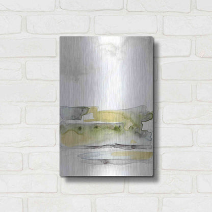 Luxe Metal Art 'Organic Seascape Green I' by Lila Bramma, Metal Wall Art,12x16