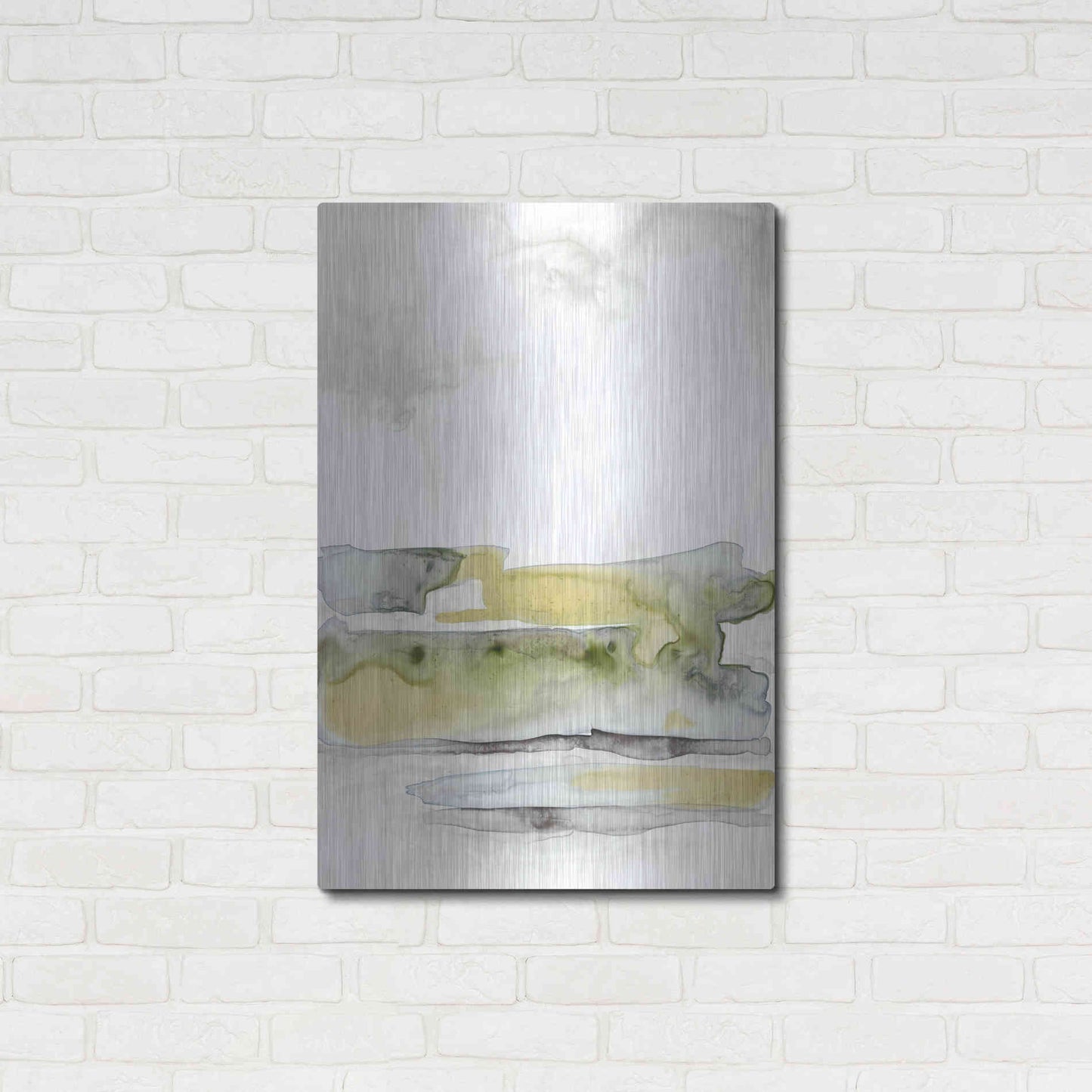 Luxe Metal Art 'Organic Seascape Green I' by Lila Bramma, Metal Wall Art,24x36