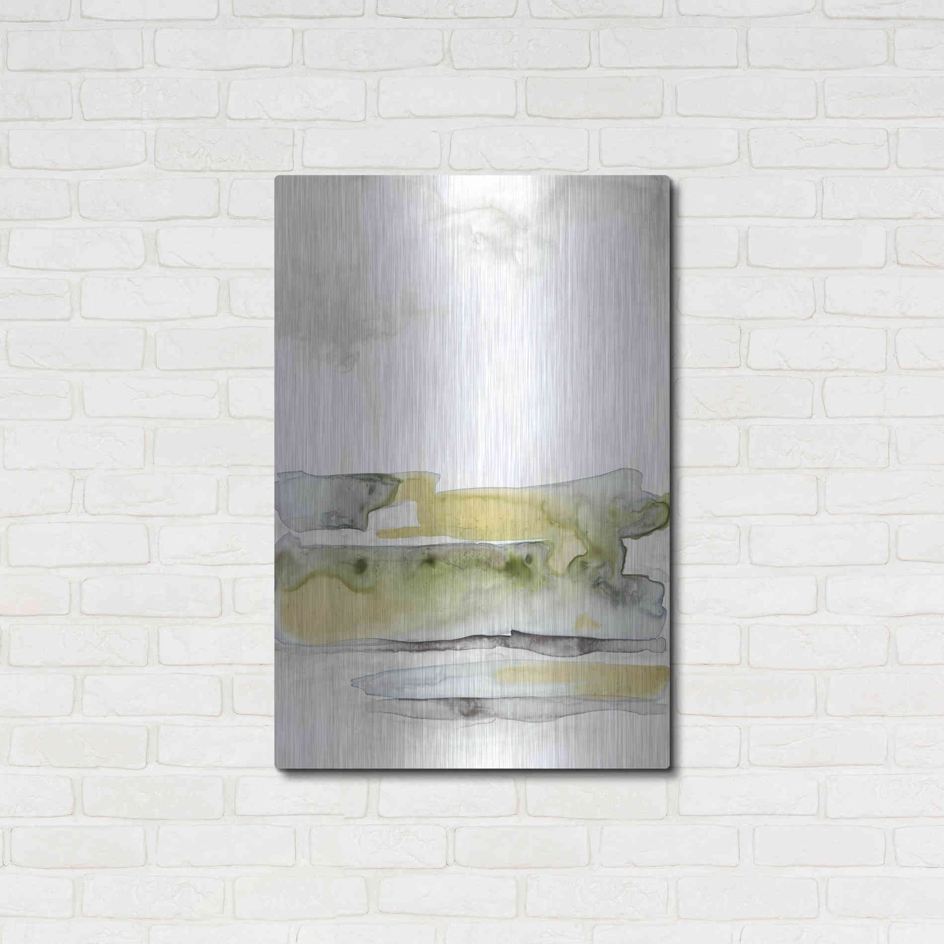 Luxe Metal Art 'Organic Seascape Green I' by Lila Bramma, Metal Wall Art,24x36