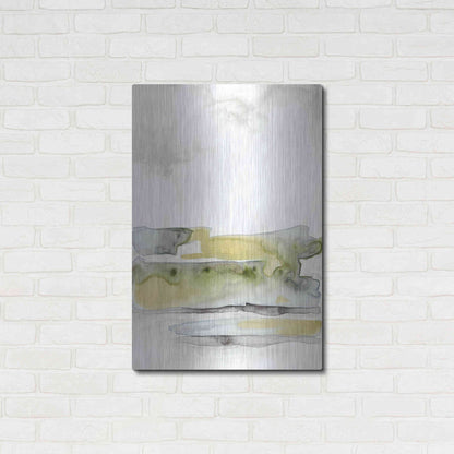 Luxe Metal Art 'Organic Seascape Green I' by Lila Bramma, Metal Wall Art,24x36