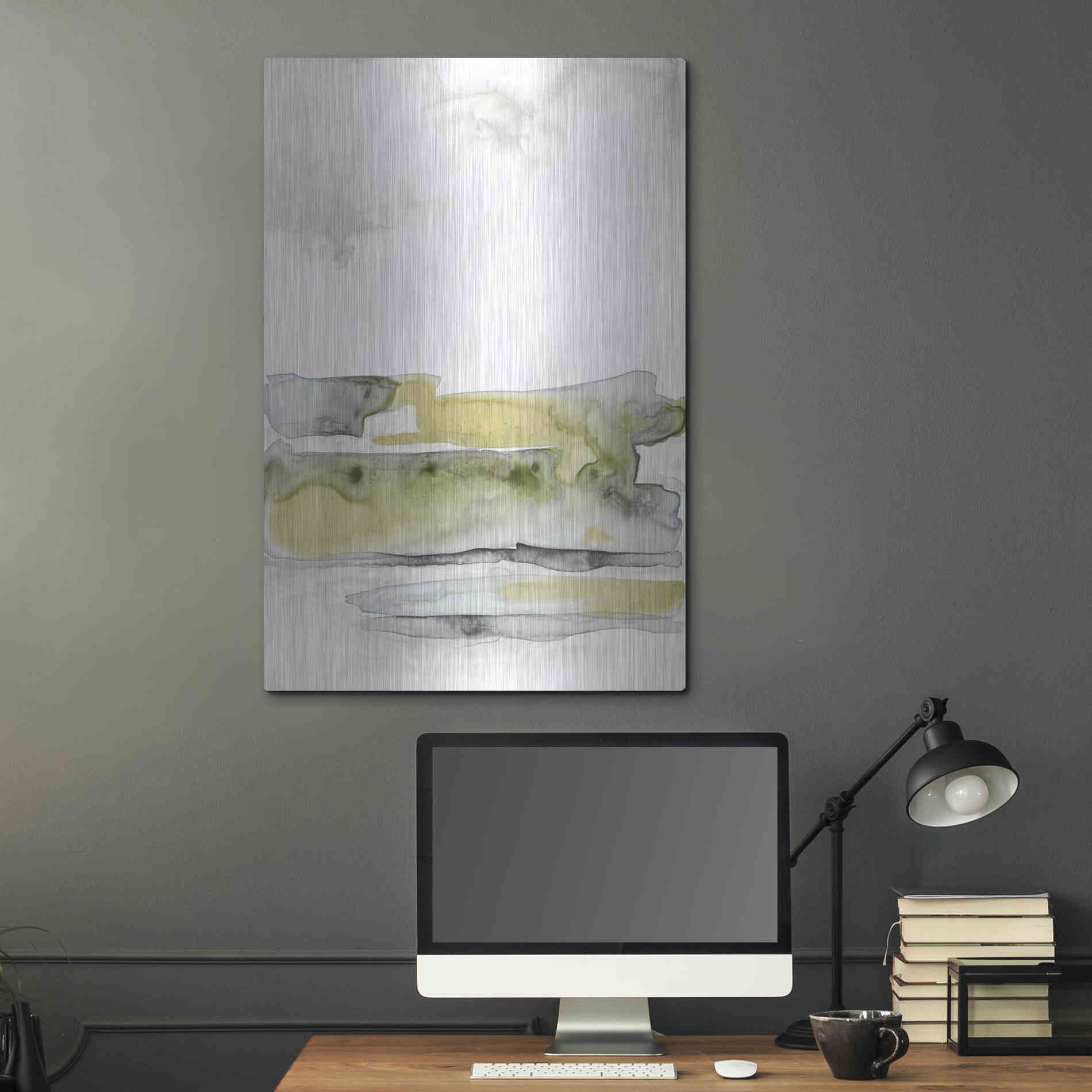 Luxe Metal Art 'Organic Seascape Green I' by Lila Bramma, Metal Wall Art,24x36