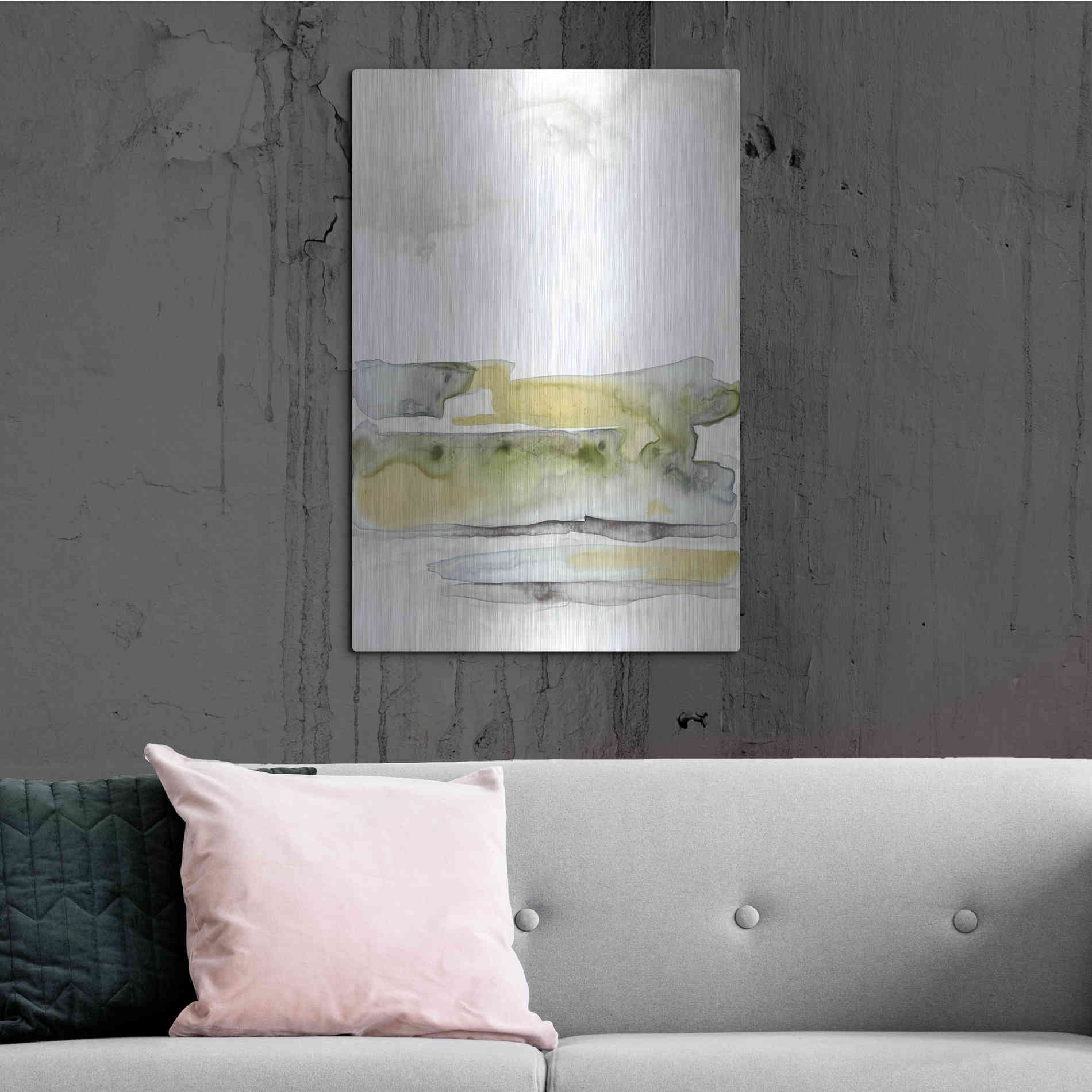 Luxe Metal Art 'Organic Seascape Green I' by Lila Bramma, Metal Wall Art,24x36