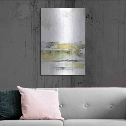 Luxe Metal Art 'Organic Seascape Green I' by Lila Bramma, Metal Wall Art,24x36