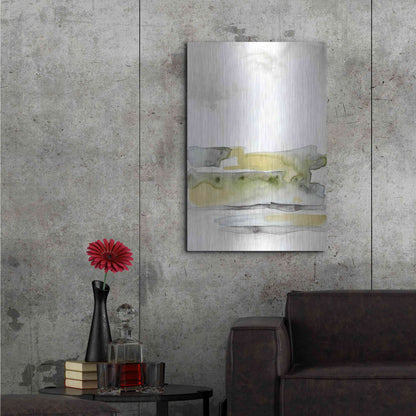 Luxe Metal Art 'Organic Seascape Green I' by Lila Bramma, Metal Wall Art,24x36