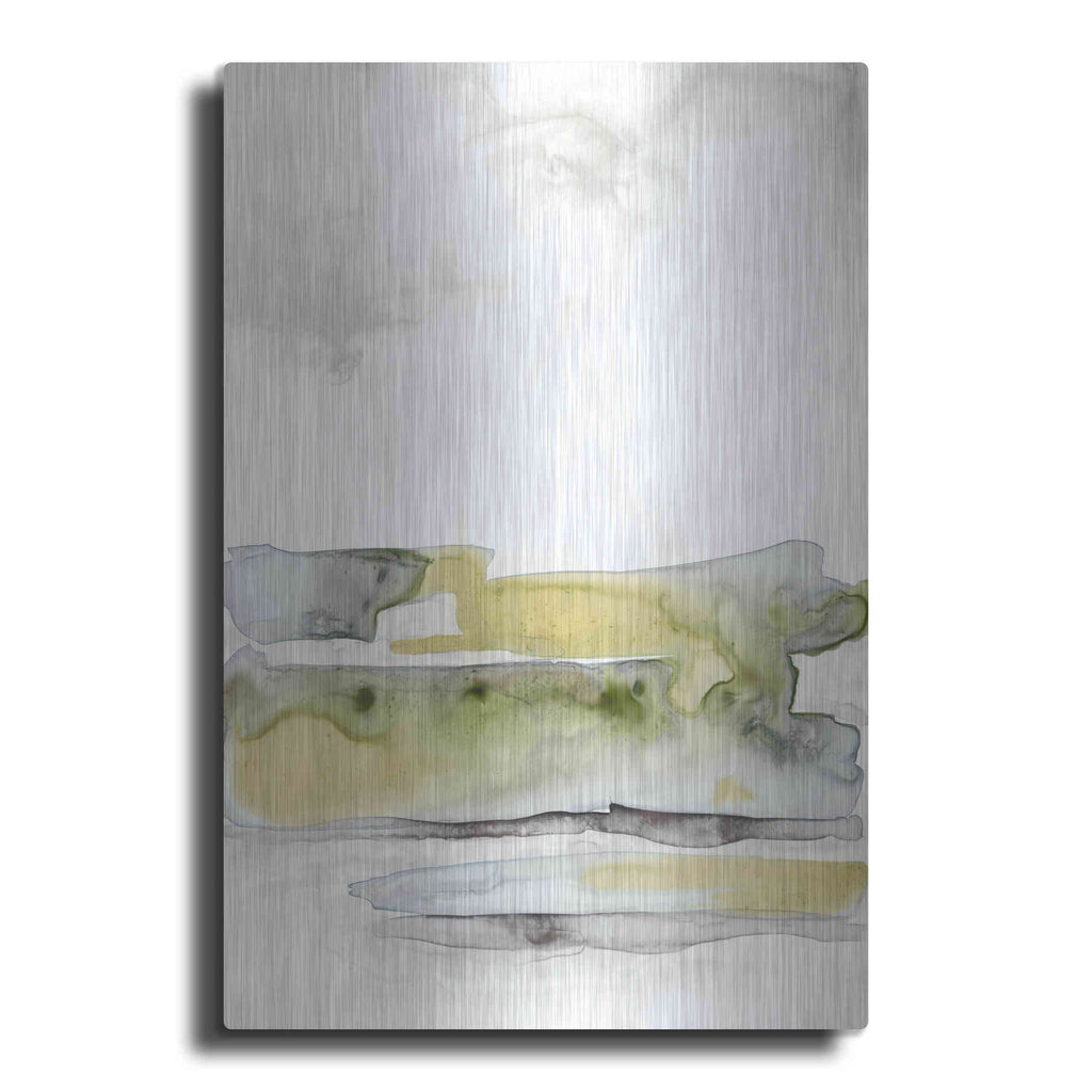 Luxe Metal Art 'Organic Seascape Green I' by Lila Bramma, Metal Wall Art