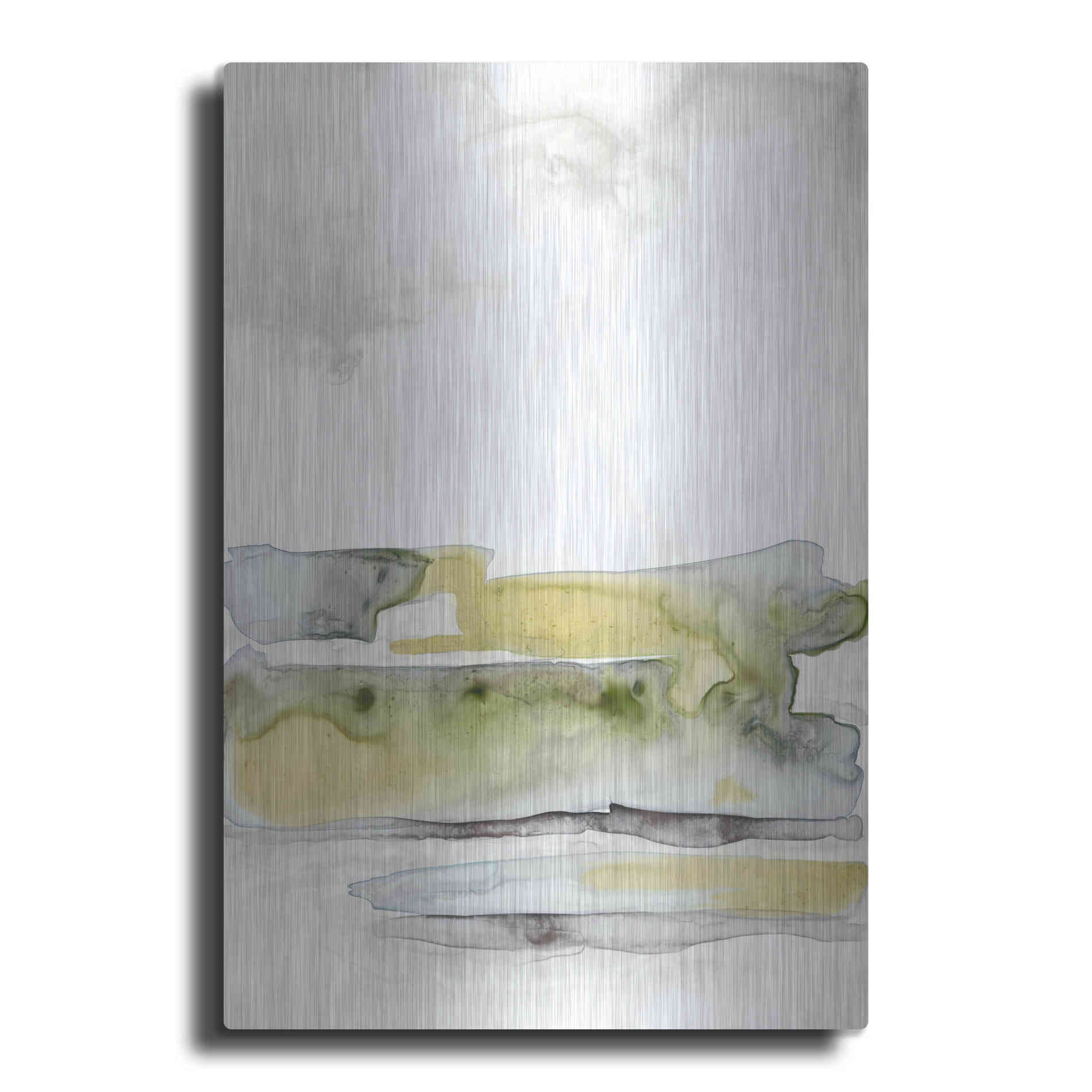 Luxe Metal Art 'Organic Seascape Green I' by Lila Bramma, Metal Wall Art