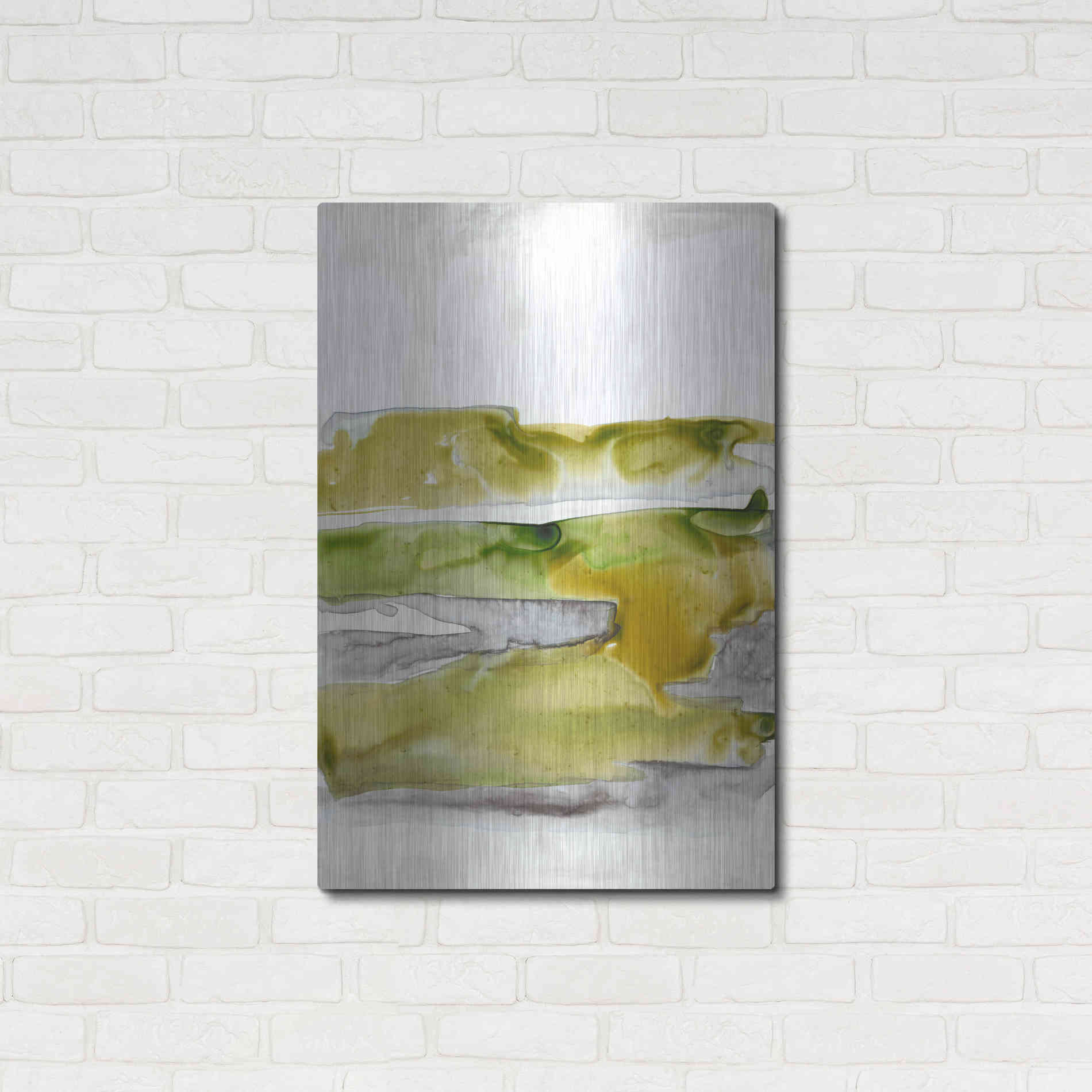 Luxe Metal Art 'Organic Seascape Green II' by Lila Bramma, Metal Wall Art,24x36