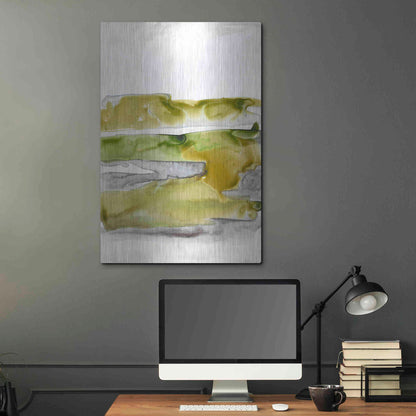 Luxe Metal Art 'Organic Seascape Green II' by Lila Bramma, Metal Wall Art,24x36