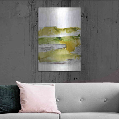 Luxe Metal Art 'Organic Seascape Green II' by Lila Bramma, Metal Wall Art,24x36