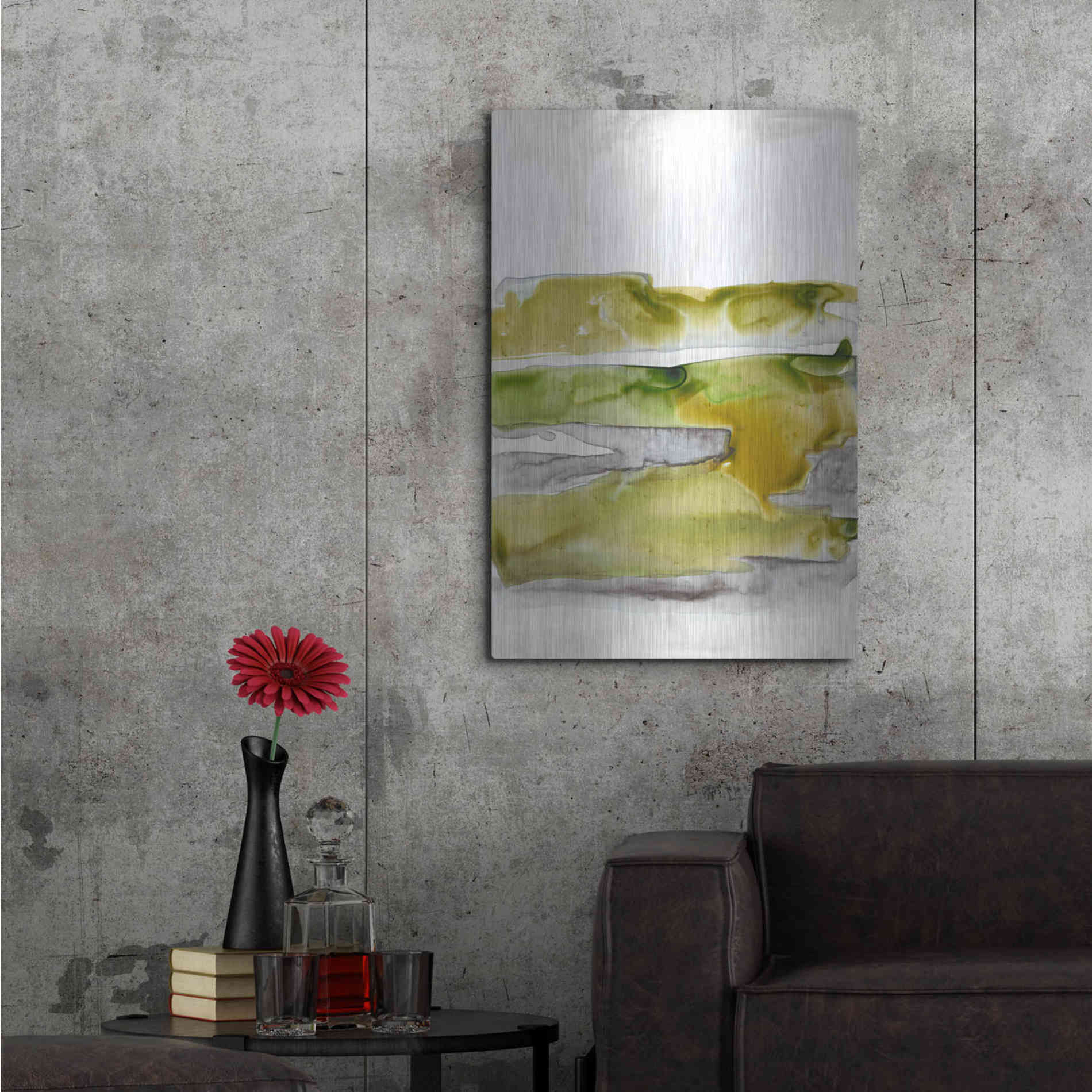 Luxe Metal Art 'Organic Seascape Green II' by Lila Bramma, Metal Wall Art,24x36