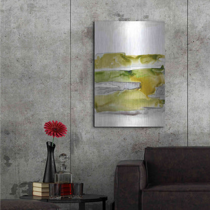 Luxe Metal Art 'Organic Seascape Green II' by Lila Bramma, Metal Wall Art,24x36