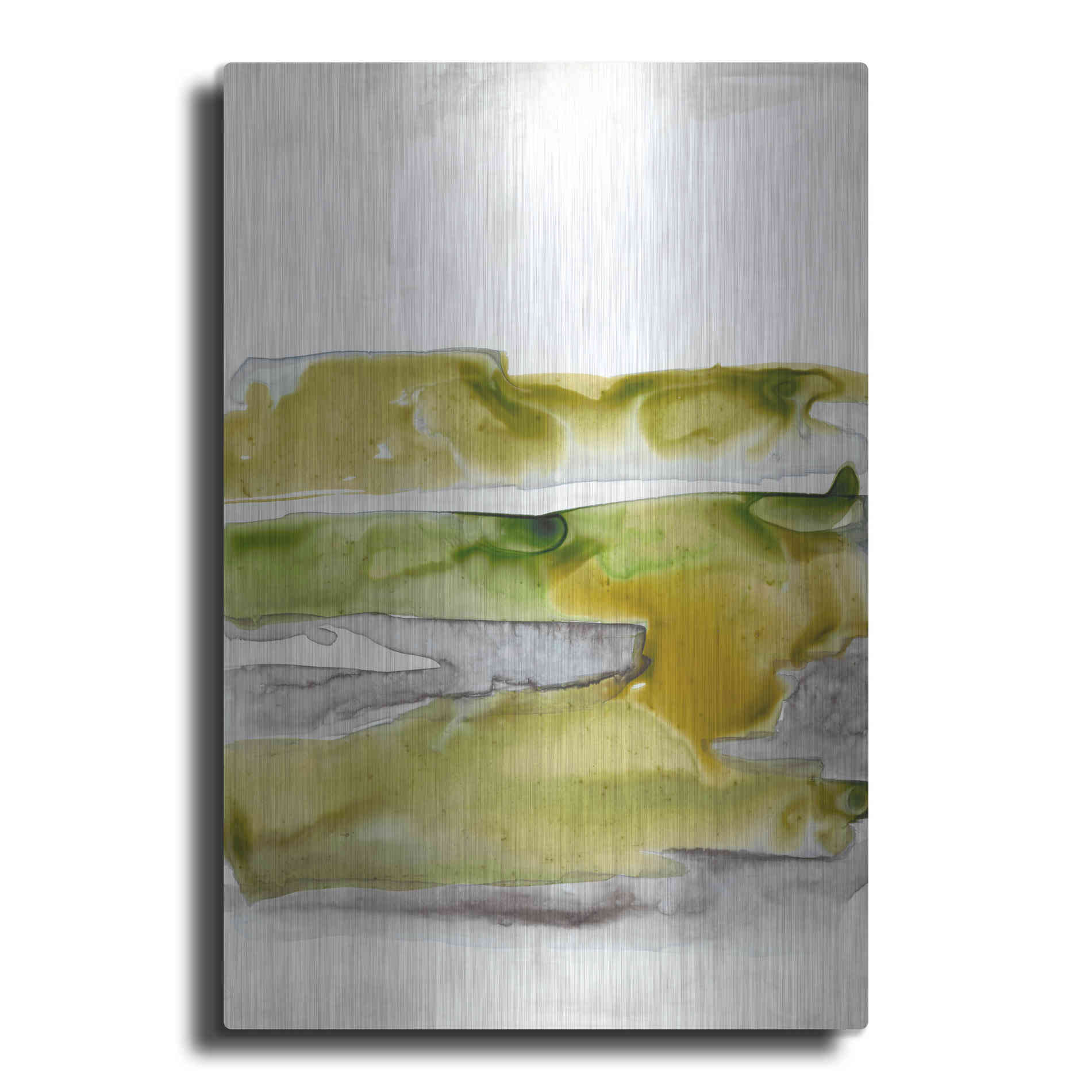 Luxe Metal Art 'Organic Seascape Green II' by Lila Bramma, Metal Wall Art