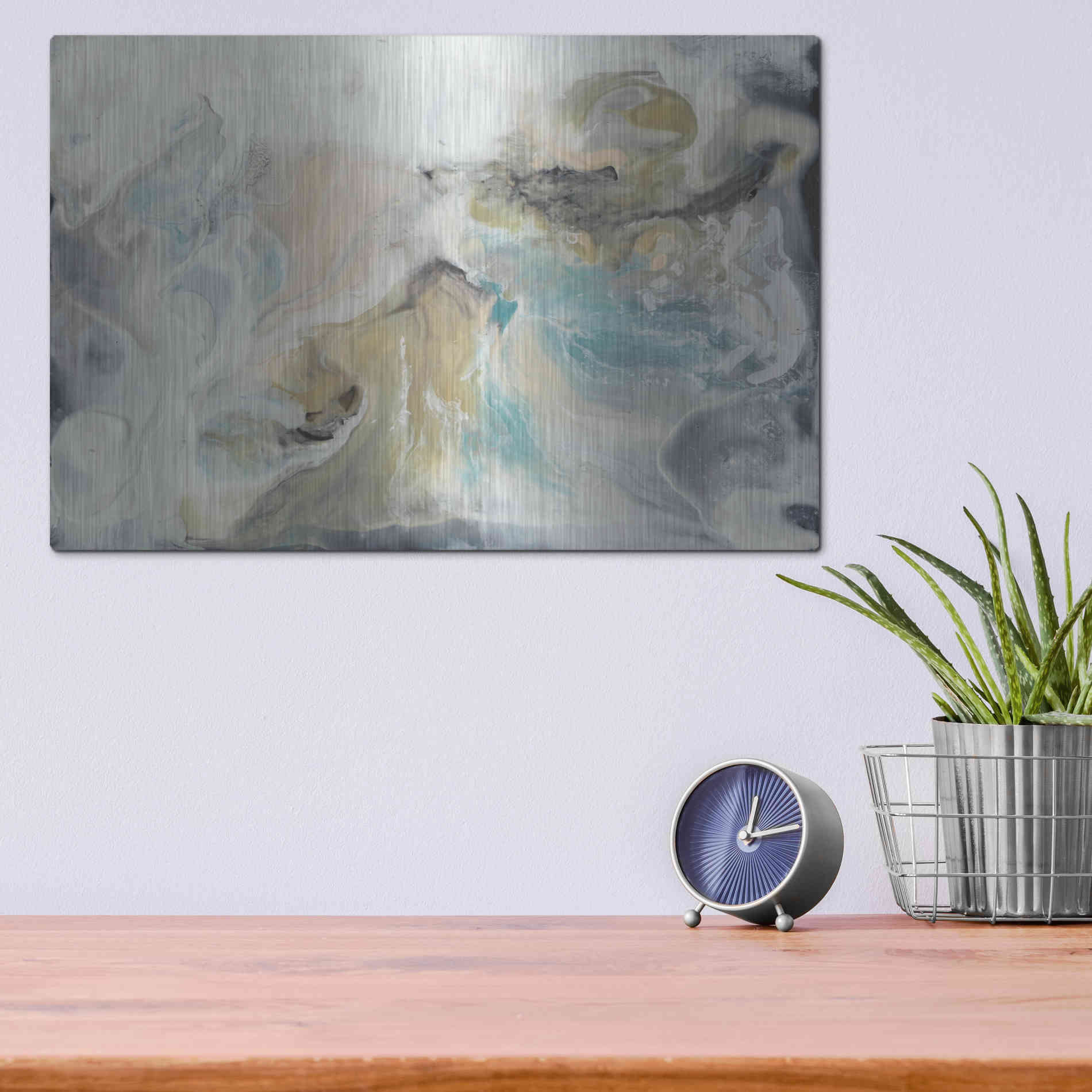 Luxe Metal Art 'Lord of Cycles I' by Lila Bramma, Metal Wall Art,16x12