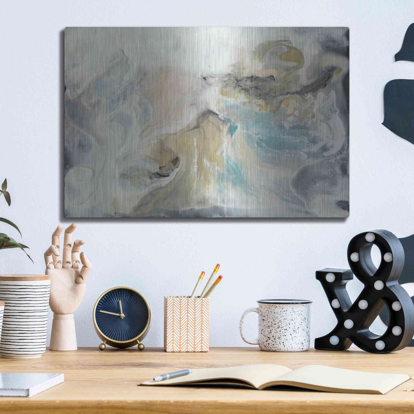 Luxe Metal Art 'Lord of Cycles I' by Lila Bramma, Metal Wall Art,16x12