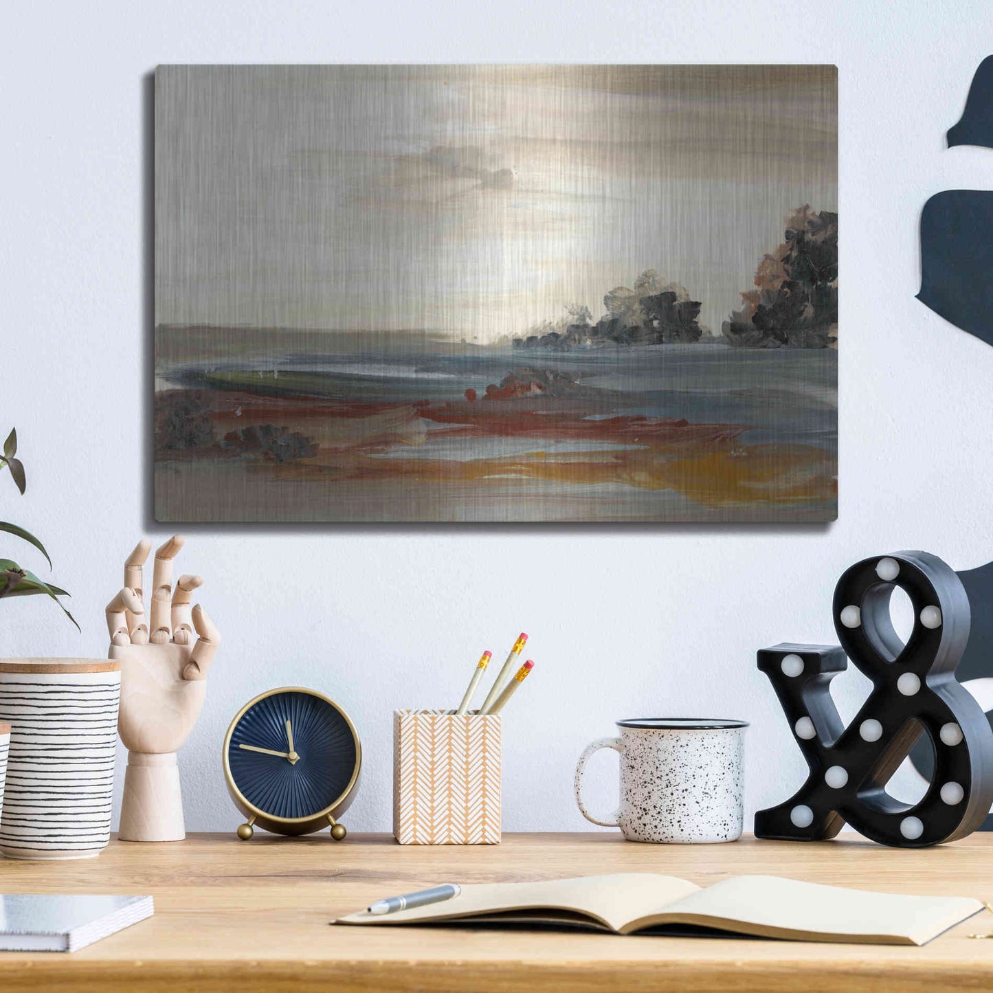 Luxe Metal Art 'Generosity IV' by Lila Bramma, Metal Wall Art,16x12