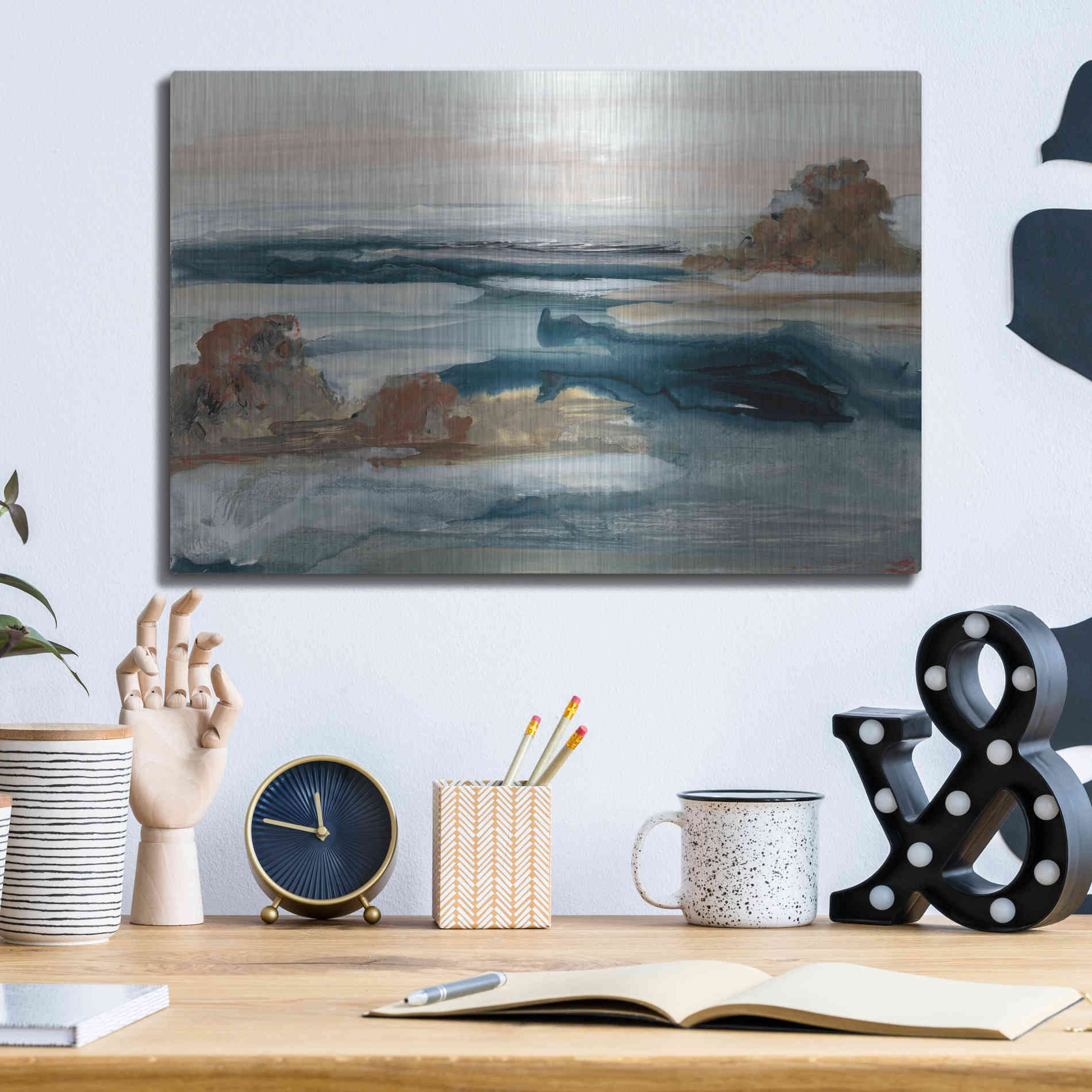 Luxe Metal Art 'Generosity V' by Lila Bramma, Metal Wall Art,16x12