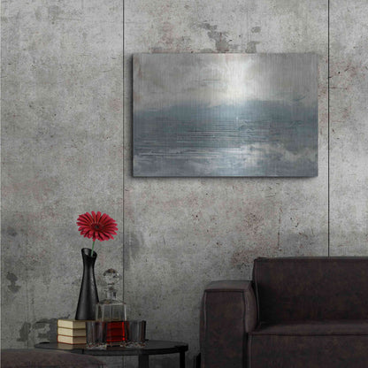 Luxe Metal Art 'Pale Blue I' by Lila Bramma, Metal Wall Art,36x24