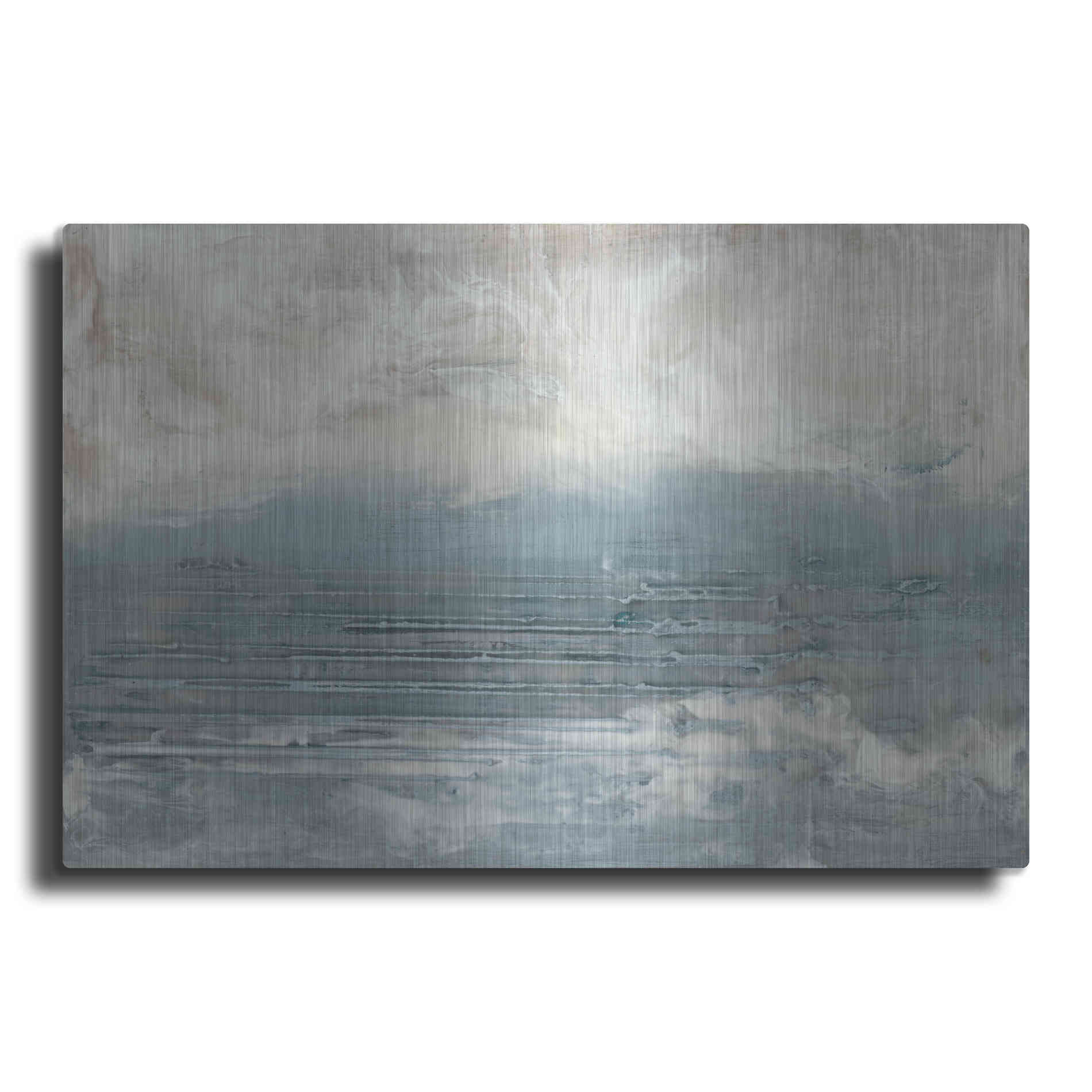 Luxe Metal Art 'Pale Blue I' by Lila Bramma, Metal Wall Art