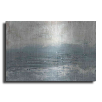 Luxe Metal Art 'Pale Blue I' by Lila Bramma, Metal Wall Art