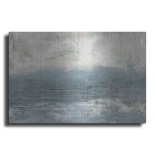 Luxe Metal Art 'Pale Blue I' by Lila Bramma, Metal Wall Art