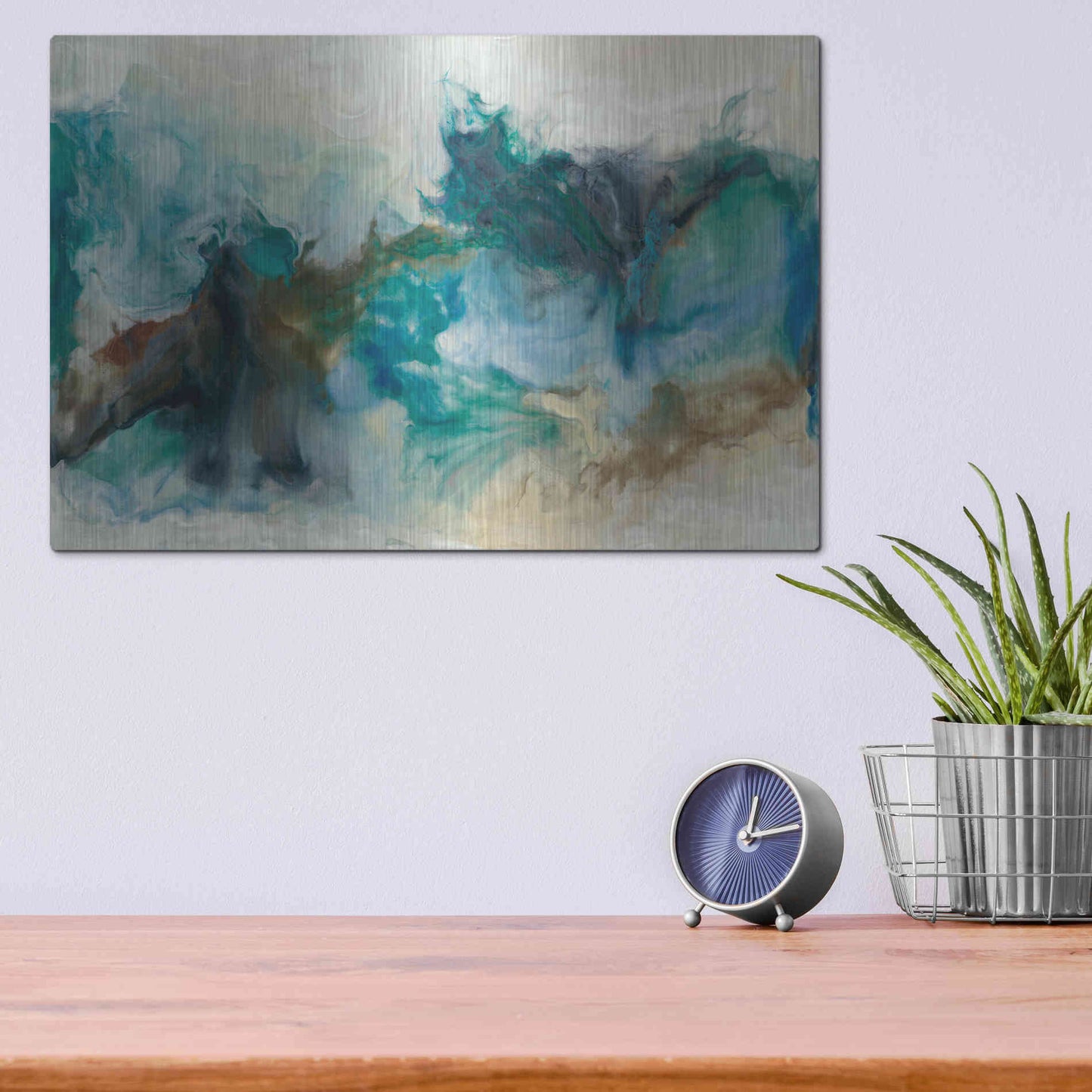 Luxe Metal Art 'Rejoice I' by Lila Bramma, Metal Wall Art,16x12