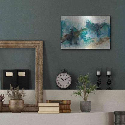 Luxe Metal Art 'Rejoice I' by Lila Bramma, Metal Wall Art,16x12