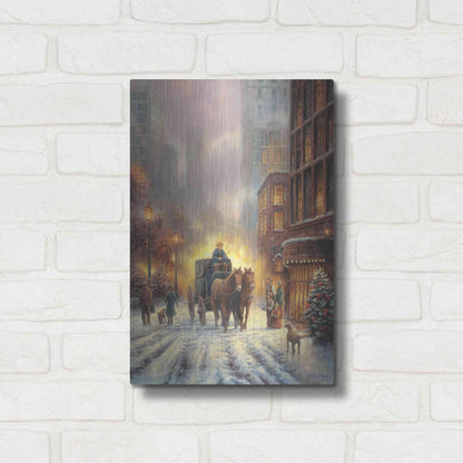 Luxe Metal Art 'Carriage Ride' by Chuck Pinson, Metal Wall Art,12x16