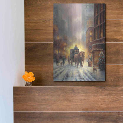 Luxe Metal Art 'Carriage Ride' by Chuck Pinson, Metal Wall Art,12x16