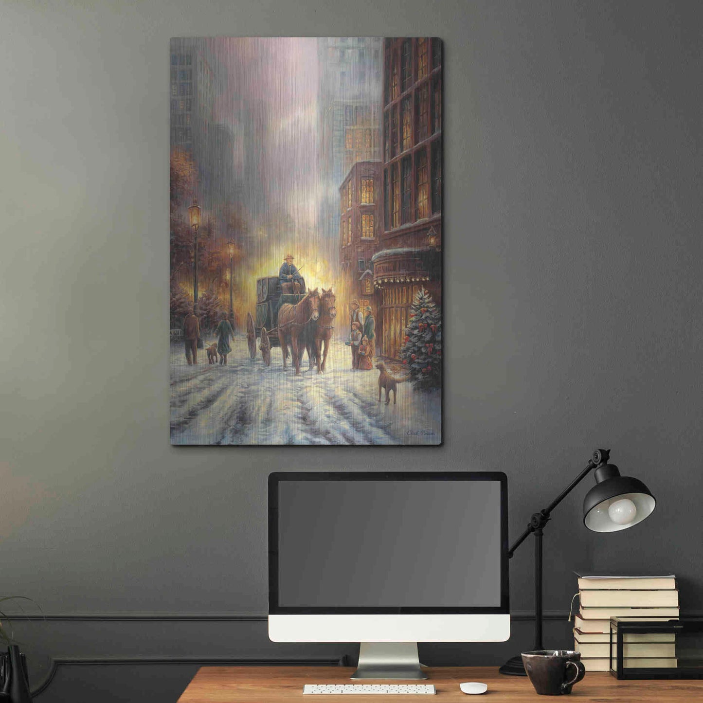 Luxe Metal Art 'Carriage Ride' by Chuck Pinson, Metal Wall Art,24x36