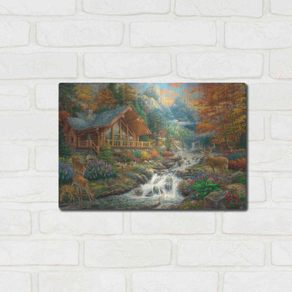 Luxe Metal Art 'Alpine Serenity' by Chuck Pinson, Metal Wall Art,16x12