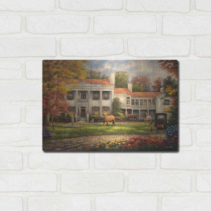 Luxe Metal Art 'Autumn Afternoon at Belle Meade' by Chuck Pinson, Metal Wall Art,16x12