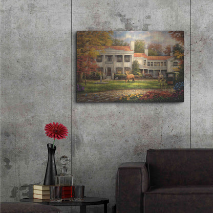 Luxe Metal Art 'Autumn Afternoon at Belle Meade' by Chuck Pinson, Metal Wall Art,36x24