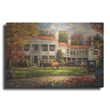 Luxe Metal Art 'Autumn Afternoon at Belle Meade' by Chuck Pinson, Metal Wall Art