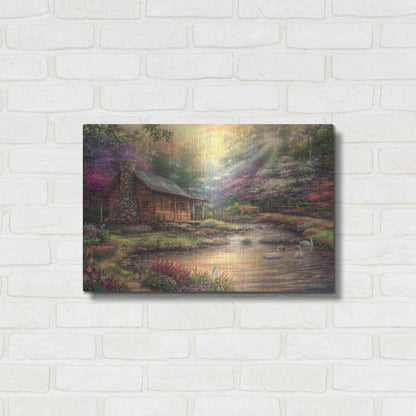 Luxe Metal Art 'Brookside Retreat' by Chuck Pinson, Metal Wall Art,24x16