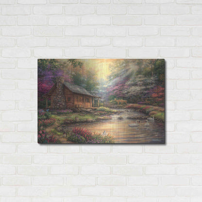 Luxe Metal Art 'Brookside Retreat' by Chuck Pinson, Metal Wall Art,36x24