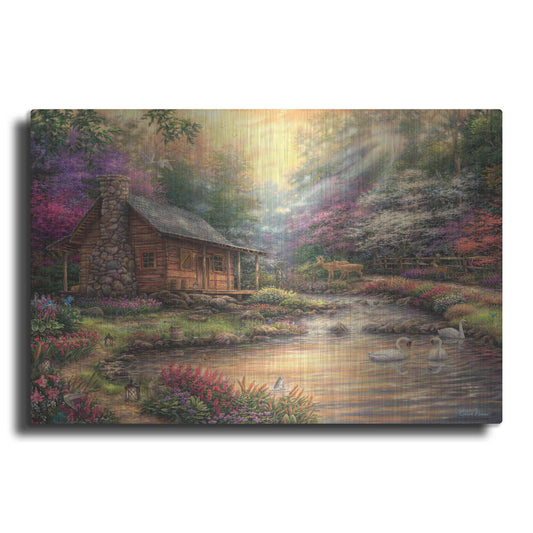 Luxe Metal Art 'Brookside Retreat' by Chuck Pinson, Metal Wall Art