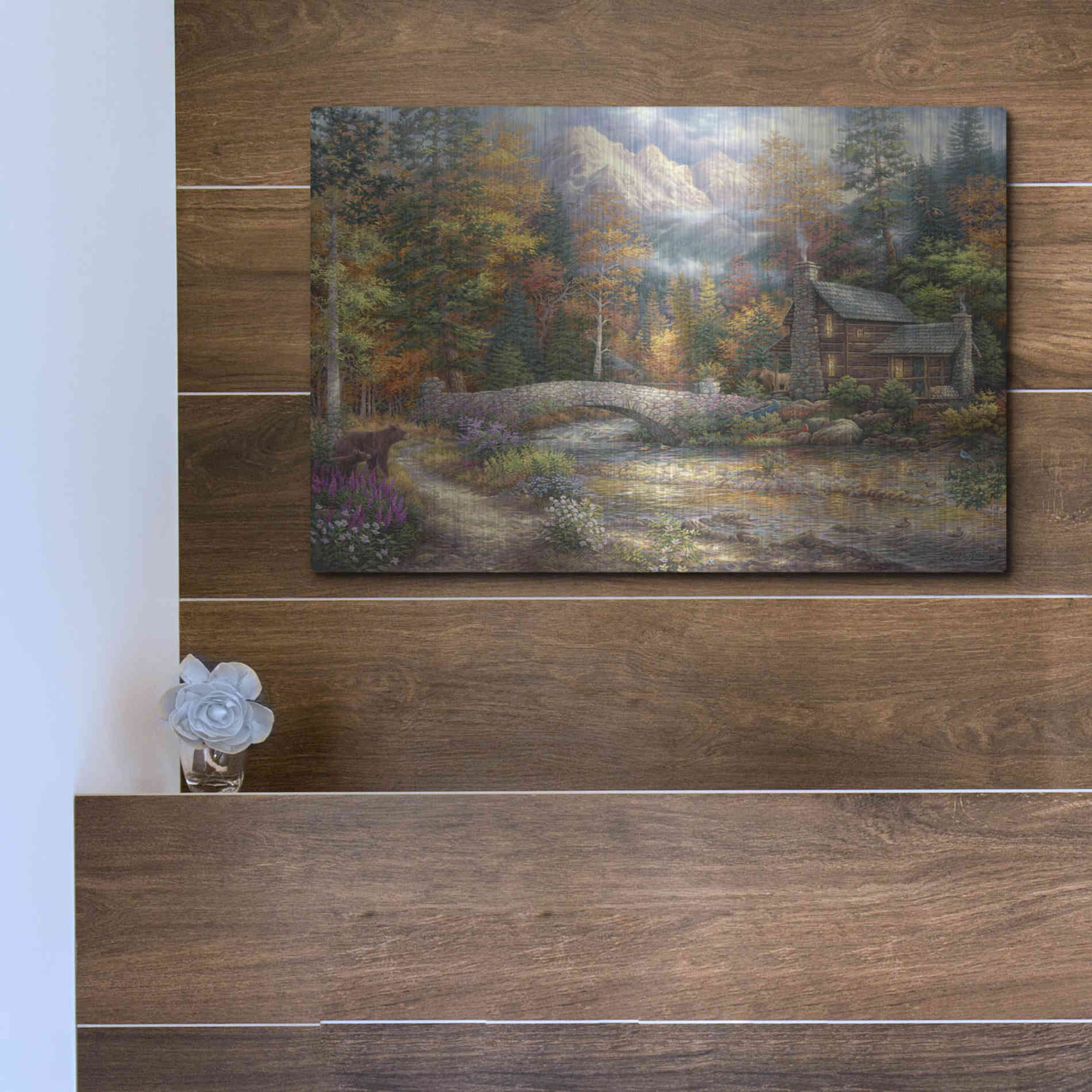 Luxe Metal Art 'Call of the Wild' by Chuck Pinson, Metal Wall Art,16x12