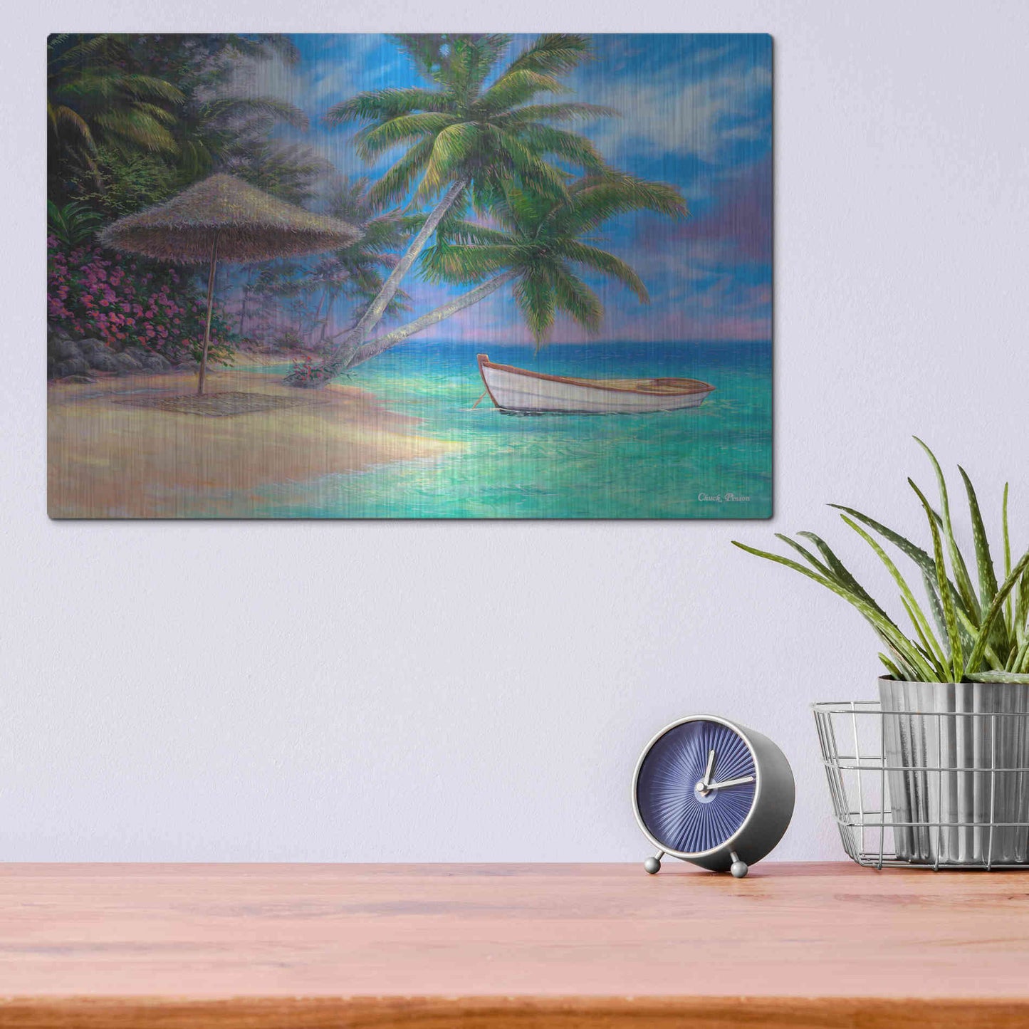 Luxe Metal Art 'Drift Away' by Chuck Pinson, Metal Wall Art,16x12