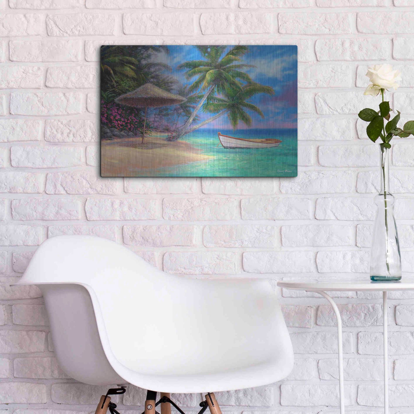 Luxe Metal Art 'Drift Away' by Chuck Pinson, Metal Wall Art,24x16