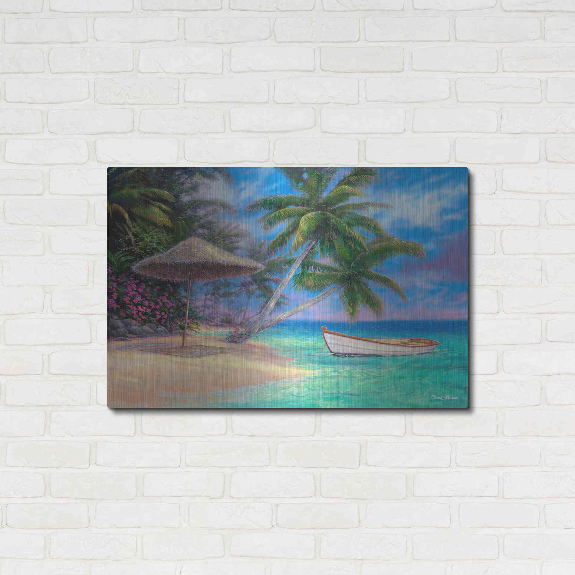 Luxe Metal Art 'Drift Away' by Chuck Pinson, Metal Wall Art,36x24