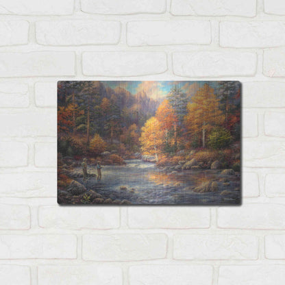 Luxe Metal Art 'Fly Fishing Legacy' by Chuck Pinson, Metal Wall Art,16x12