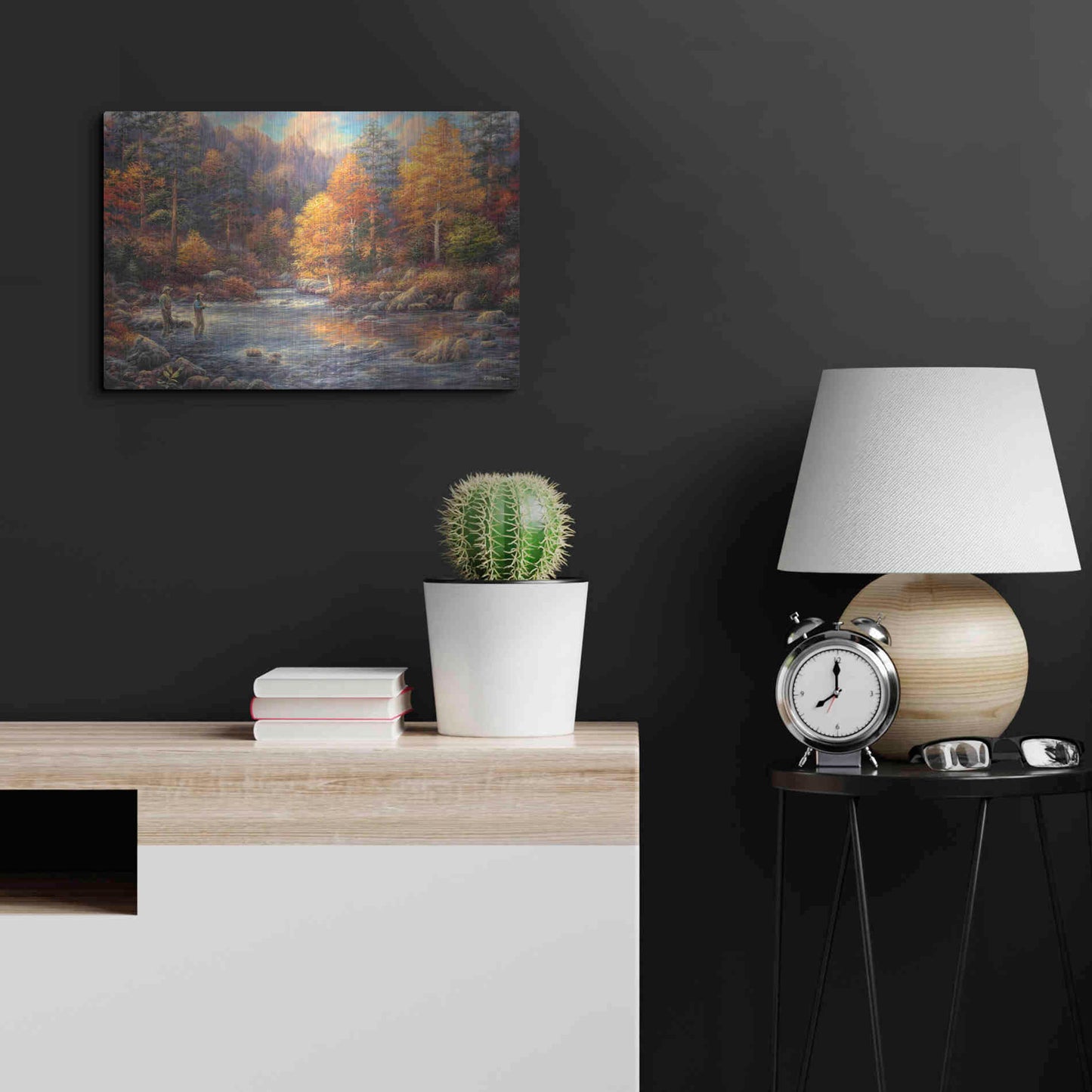Luxe Metal Art 'Fly Fishing Legacy' by Chuck Pinson, Metal Wall Art,24x16